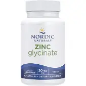 Nordic Naturals , Zinkglycinat, 20 mg, 60 kapslar