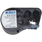 Brady M-187-075-342 värmekrympslang | svart text - vit tejp | 19.05mm x 8.50mm (original)