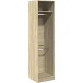 vidaXL Garderob sonoma-ek 50x50x200 cm konstruerat trä