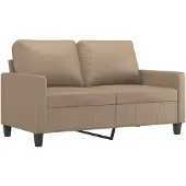 vidaXL 2-sitssoffa cappuccino 120 cm konstläder