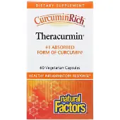 Natural Factors , Curcuminrik, Theracurmin, 60 vegetariana kapslar