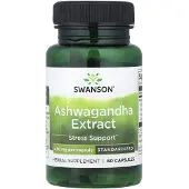 Swanson Health , Ashwagandha-extrakt, Standardiserat, 450 mg, 60 kapslar