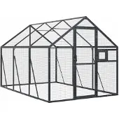 vidaXL Voljär, Antracit, 1,79X3X1,85 M, Aluminium