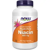 Now , Flush-Free Niacin, 500 mg, 180 Veg Capsules