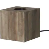 Star Trading Lampfot E27 Kub 9cm | brun []