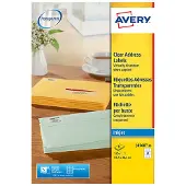 Avery Etiketter | 63,5 x 38,1mm | transparent | J8560-25 | 525st