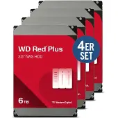 Western Digital WD Red Plus WD60EFPX - Hårddisk - 6 TB - inbyggd - 3.5 - SATA 6Gb/s - 5400 rpm - buffert: 256 MB