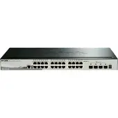 D-Link Fristående DLINK-switch - Smart 28p.gigabit stapelbar - 24 RJ-45 LAN-portar 10/100/1000 Mbps
