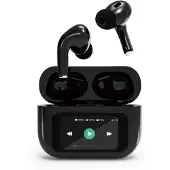 Gembird TWS-LCD-ANC-01-BK - True wireless-hörlurar med mikrofon - inuti örat - Bluetooth - aktiv brusradering - svart
