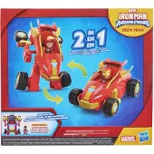 Hasbro IRON MAN OCH HANS FANTASTISKA VNNER 2-i-1 Mech Suit & Vehicle Action Figur & Toy Vehicle Set 3-tums-skala Super Hero Toys lder 3+