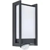 Lutec QUBO, Väggbelysning för utomhusbruk, Grå, Gjuten aluminium, Polykarbonat, IP54, Fasad, I