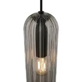 Nordlux Glas pendellampa Miella, dimbar, Svart, Vardagsrum / matsal, Glas, Pendellampa