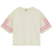 We fashion T-shirt pastellgul / ljusrosa