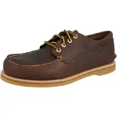 Timberland för män. TB0A5NJ1EM41 Bruna Crafted Boat-mockasiner i skinn (40 W), Hud, Svart, Karta, Nyckelband, Klassisk