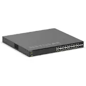 Netgear AV Line M4350-24X4V - Switch - L3 - Administrerad - 24 x 100/1000/2.5G/5G/10GBase-T (PoE+) + 4 x 1/10/25 Gigabit SFP28 - främre till bakre luftflöde - rackmonterbar - PoE+ (576 W)