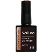 Nailura Gel Polish 10 ml - 345 Bronze Red Glitter
