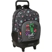 Safta Compact Extraible Minecraft Graffiti 33l 33x22x45 Cm Ryggsäck Med Hjul
