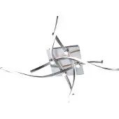 Paul Neuhaus LED taklampa Polina, dimbar, Aluminium / grå / zink, Vardagsrum / matsal, Metall, Modern, LED-taklampa