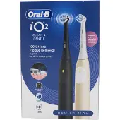 Oral-B Eltandborste iO2 Night Black/Calm Pink Duo,1 Travel Ca