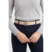 Tommy Hilfiger Bälte ecru / marinblå