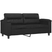 vidaXL 2-sitssoffa svart 140 cm konstläder