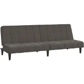 vidaXL 2-sits bäddsoffa mörkgrå sammet 375842