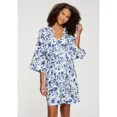 LASCANA Kimono marinblå / ljusblå / vit