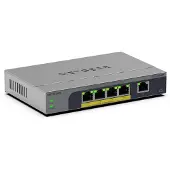 Netgear Easy Smart GS105EPP - Switch - hög effekt - L3 - smart - 1 x 10/100/1000 + 4 x 10/100/1000 (PoE+) - skrivbordsmodell, väggmonterbar - PoE+ ...