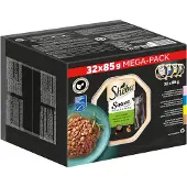 Sheba Sauce Collection Smakval Wybór tackor 32x85 g i sås med lax, tonfisk, kyckling, anka
