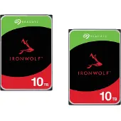Seagate IronWolf ST10000VN000 - Hårddisk - 10 TB - inbyggd - 3.5 - SATA 6Gb/s - 7200 rpm - buffert: 256 MB - med 3 års Rescue Data Recovery