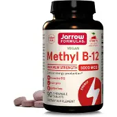 Jarrow Formulas , Vegan Methyl B-12, Maximum Strength, Cherry, 5 000 mcg, 90 smältbara tabletter
