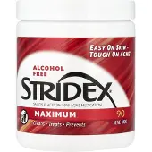 Stridex , Maximum, Alkoholfri, 90 mjuka Touch Pads