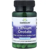 Swanson Health , Litium Orotate, 5 mg, 60 Veggie kapslar