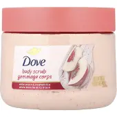 Dove , Kropps Scrub, Vit Peach & Krossad Rice, 15 oz (425 g)