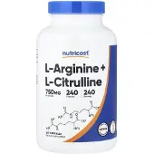 Nutricost , L-Arginin + L-Citrullin, 240 kapslar