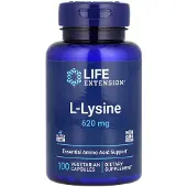 Life Extension , L-Lysin, 620 mg, 100 Vegetariska Capsuler