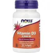 Now , Vitamin D3, 2 500 IU, 180 Mjuka Gelatiner