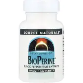 Source naturals , BioPerine, 10 mg, 120 Tabletter