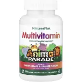 NaturesPlus , Animal Parade, Barnets Tuggbara Multivitamin, Ceris, Drakfrukt & Apelsin, 180 Djurformade Tabletter