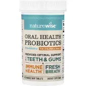 NatureWise , Oral Health Probiotics, For Children and Adults, Mint, 50 Chewable Tabletter
