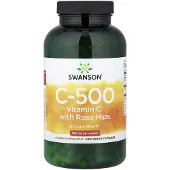 Swanson Health , C-500, Vitamin C med Roshjärtor, 500 mg, 400 kapslar