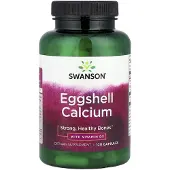 Swanson Health , Äggskal Kalcium Med Vitamin D3, 120 Kapslar