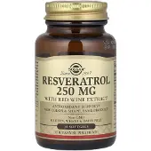 Solgar , Resveratrol Med Rödvin Ekstrakt, 30 Softgels