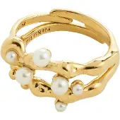 Pilgrim Ring 'Hadley' guld / pärlvit