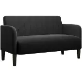 vidaXL Loveseat soffa svart 109 cm sammet