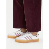 Adidas Originals Låg sneaker 'Samba' ljusgrå / mörklila / vit