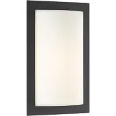 LCD Vägglampa utomhus Luis, Svart, Rostfritt stål, Modern