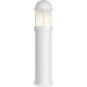 LCD Pollare uthomus Mason, dimbar, Vitt / opal, Aluminium / grå / zink, Modern, Utomhuslampa