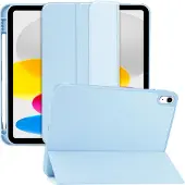 TechProtection iPad 2022/2025 SmartCase Pen Tri-Fold Folio Fodral - Sky Blå