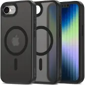 TechProtection iPhone 16e/17e Magmat Skal - MagSafe-kompatibelt - Mattsvart